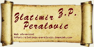 Zlatimir Peralović vizit kartica